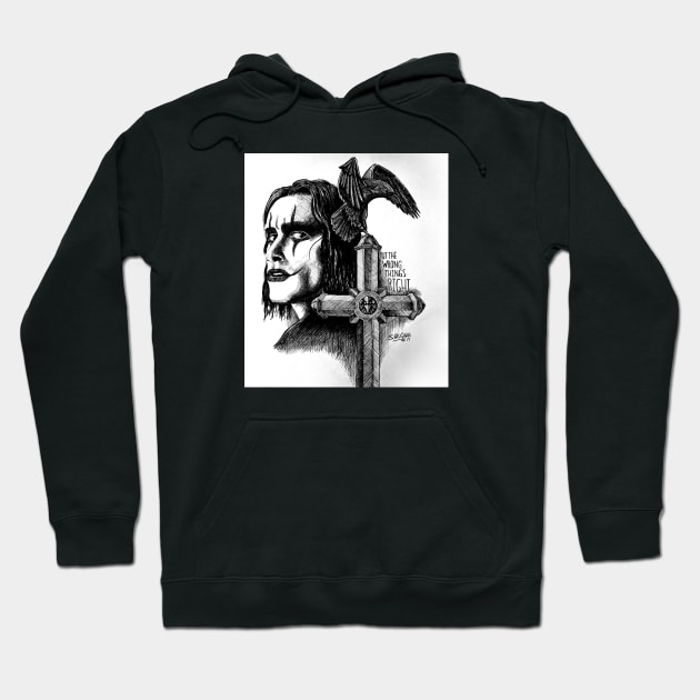 LEGEND: Put The Wrong Things Right (inktober) Hoodie by SaltyCult